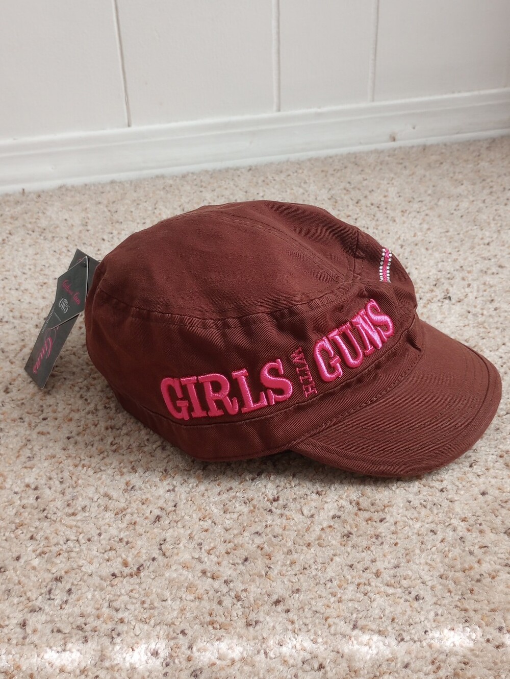New With Tags Girls With Guns Pink And Brown Hat Country Cowgirl Western Rodeo